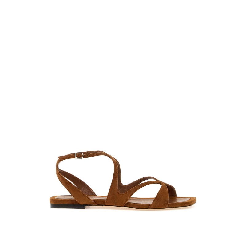 ayla flat suede leather sandals