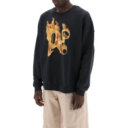 "burning monogram crewneck