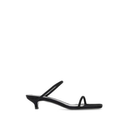 minimalist suede leather sandals