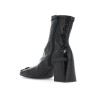 stretch vinyl ankle boots