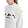 cropped sweatshirt with buttons