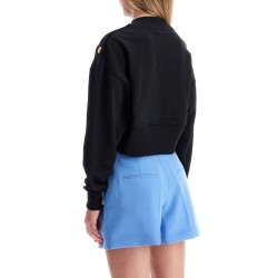 "cropped sweatshirt with buttons