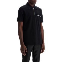 polo shirt with embroidered logo letter