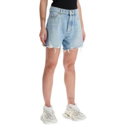 destroyed denim shorts for a casual