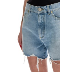 destroyed denim shorts for a casual