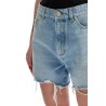 destroyed denim shorts for a casual