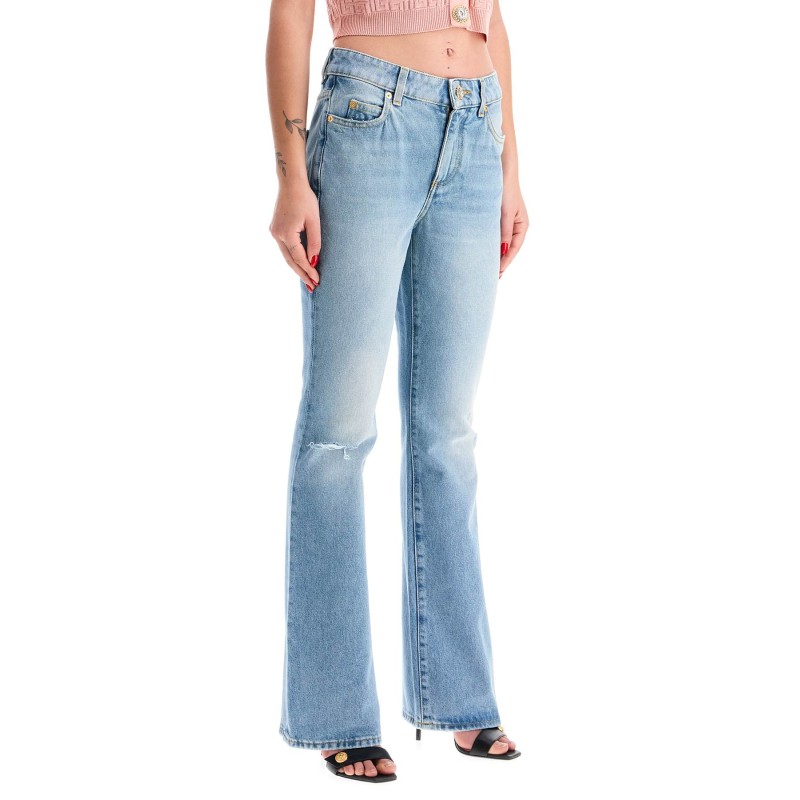 flare mid-rise jeans with