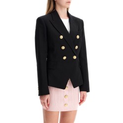 6-button crepe jacket for women