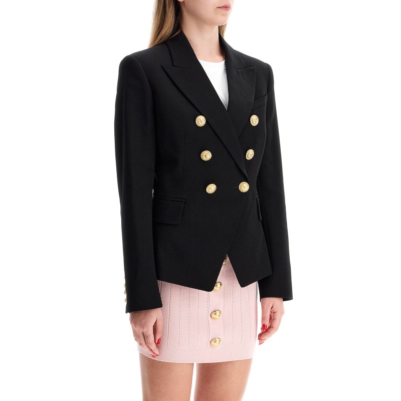 6-button crepe jacket for women