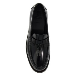 minimal shiny tassel calfskin lo