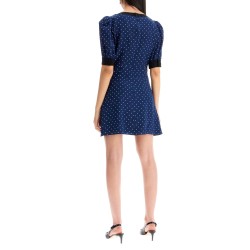 'silk polka dot mini dress