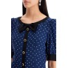 'silk polka dot mini dress