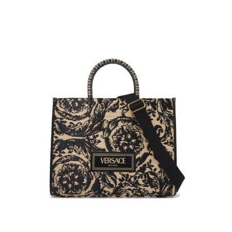 medium athena barocco tote bag in raff