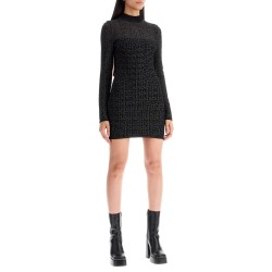 lurex monogram knit mini