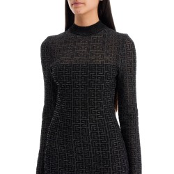 lurex monogram knit mini