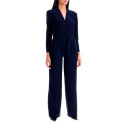 double-breasted straight leg jumpsuit