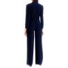 double-breasted straight leg jumpsuit