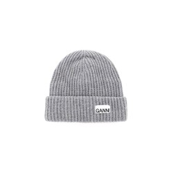 beanie hat with logo patch