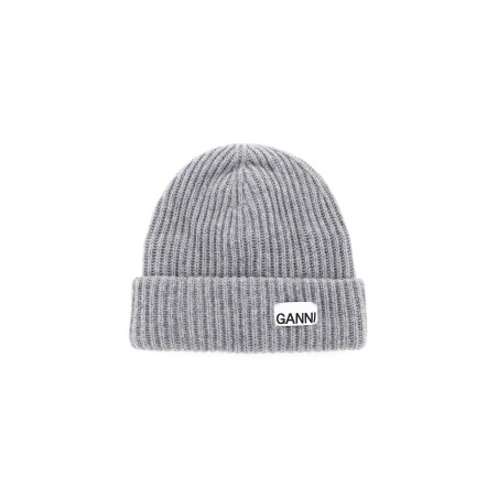 beanie hat with logo patch