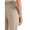 tailored linen blend trousers for men