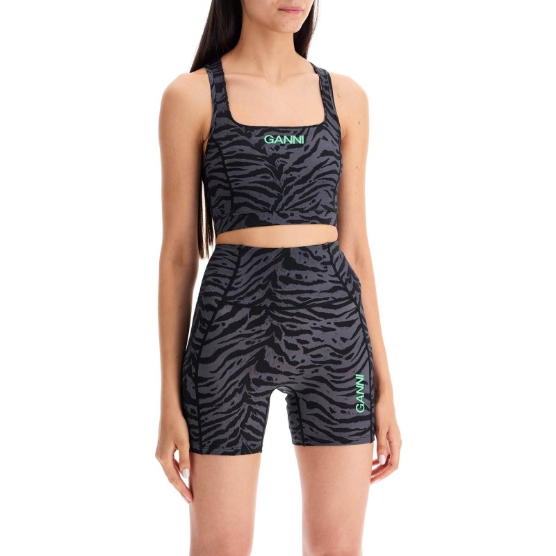 sporty animal print top