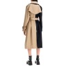 "color block gabardine trench