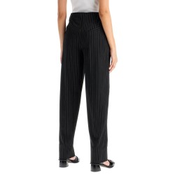 striped tapered trousers