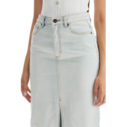 maxi denim skirt in seven