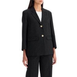 striped boxy blazer