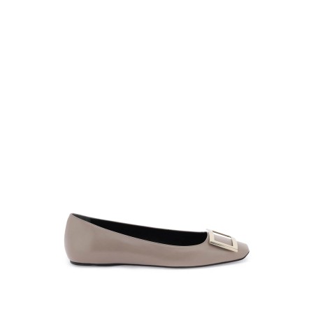 leather 'trompette' ballerina flats