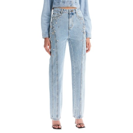 straight jeans with crystals