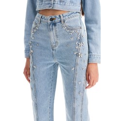 straight jeans with crystals