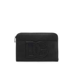 "embossed leather media pouch