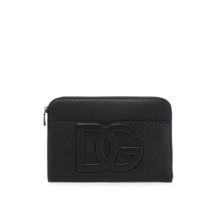 "embossed leather media pouch