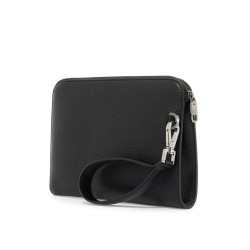 "embossed leather media pouch