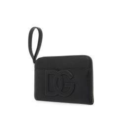 "embossed leather media pouch