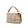 'shoulder bag with check pattern notes