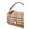 'shoulder bag with check pattern notes