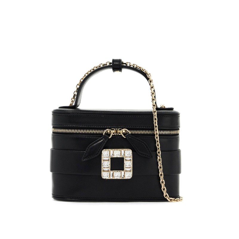 vanity micro bag with crystal buckle