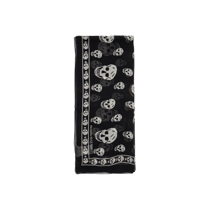 silk skull scarf