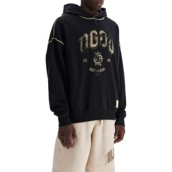 oversized hoodie with hood and logo print