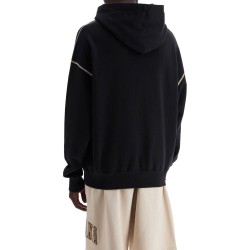 oversized hoodie with hood and logo print