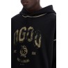 oversized hoodie with hood and logo print