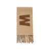 wool and mohair scarf with maxi logo