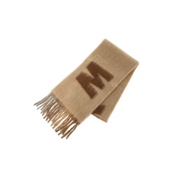 wool and mohair scarf with maxi logo