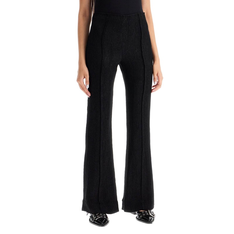 flared viscose trousers for