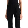 flared viscose trousers for