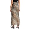 long chiffon animal print maxi skirt