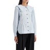 poplin shirt with oversized collar