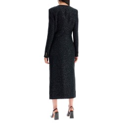 midi tweed dress with sequins